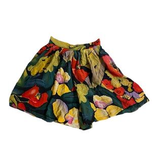 Vintage Silk Floral Skort